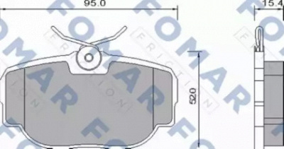 FOMAR FRICTION fo647181 -  Комплект тормозных колодок, дисковый тормоз